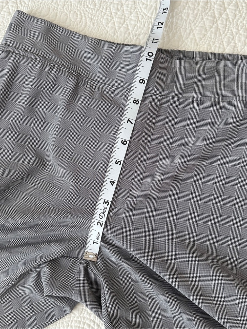 Athleta Glen Plaid Brooklyn Ankle Pant Women’s 6 Black White Side Stripe - Picture 8 of 11